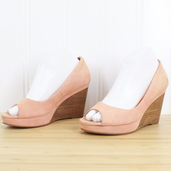 COLE HAAN Peep Toe Wedge Pump Heels Shoes 8.5 B - Picture 2 of 9